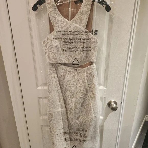 BCBG Max Azaria NWT "Ellyson" Crop Top & Skirt Pairing Size S - Picture 4 of 12